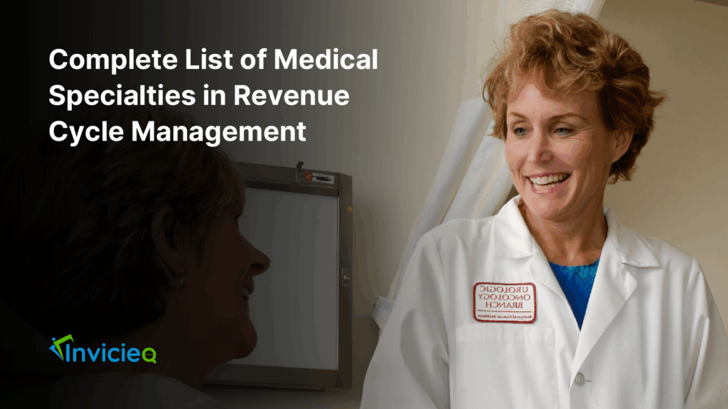 Chart showing medical billing specialties with coding complexity