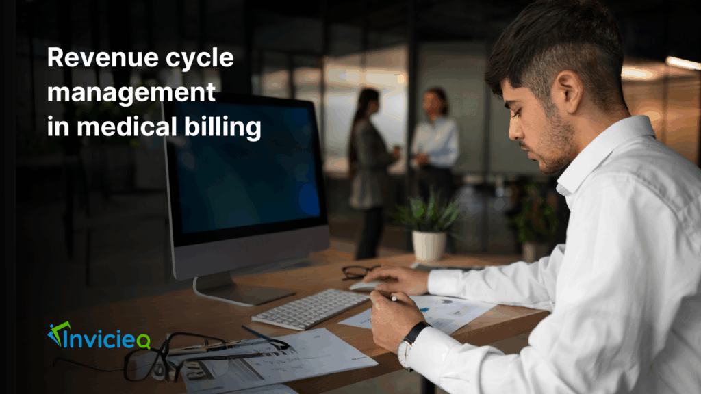 Professional analyzing revenue cycle management processes in medical billing