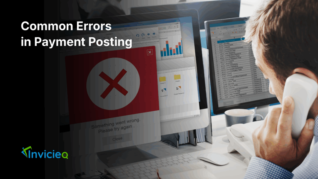 Illustration showing medical billing payment posting errors and corrections for accurate claim processing.