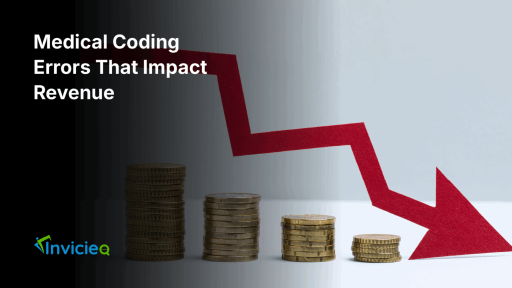 Illustration showing the impact of medical coding errors on healthcare revenue.