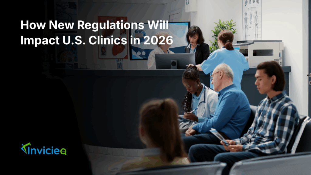 Doctors discussing new 2026 U.S. healthcare regulations and their impact on clinic operations.