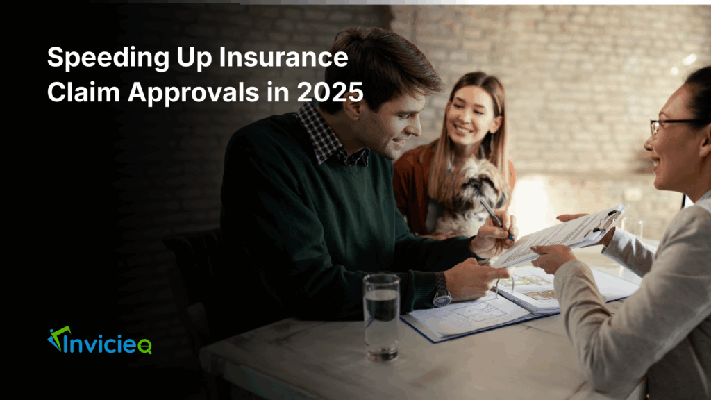 Insurance professional reviewing documents to accelerate claim approvals in 2025.