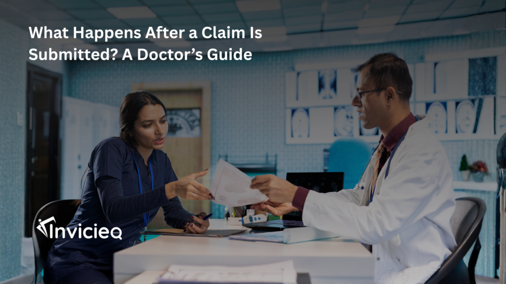 A physician tracking insurance claim status and reimbursement progress using a medical billing system.
