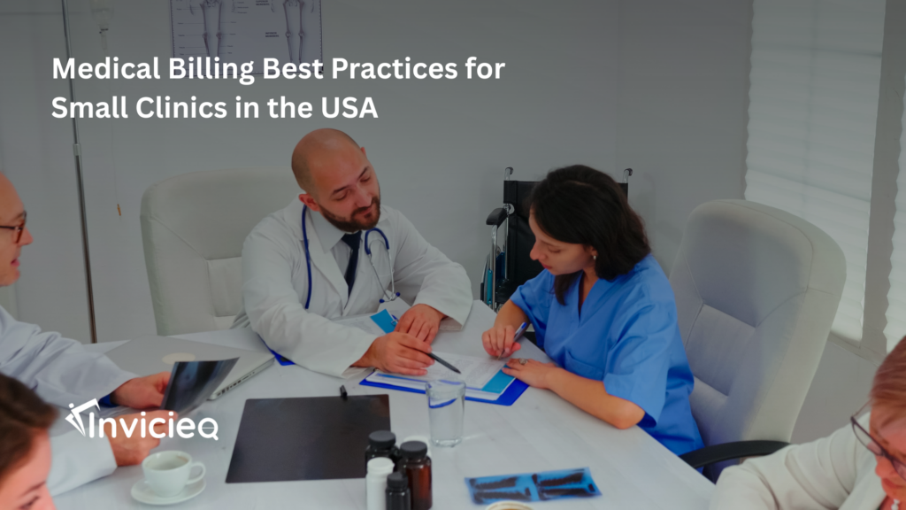 A small clinic staff reviewing medical billing processes to improve accuracy and revenue performance in the USA.