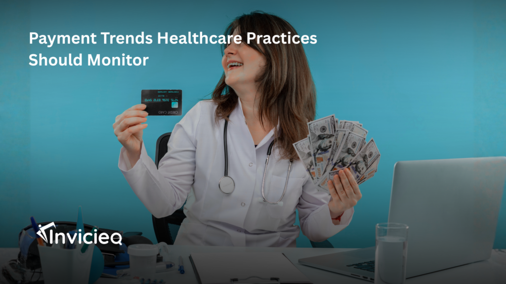 A healthcare finance team analyzing payment trends and revenue performance dashboards in a clinic.