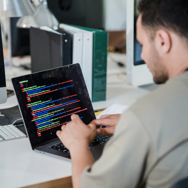Medical coder working with advanced digital healthcare tools Advanced medical coding services and digital healthcare solutions